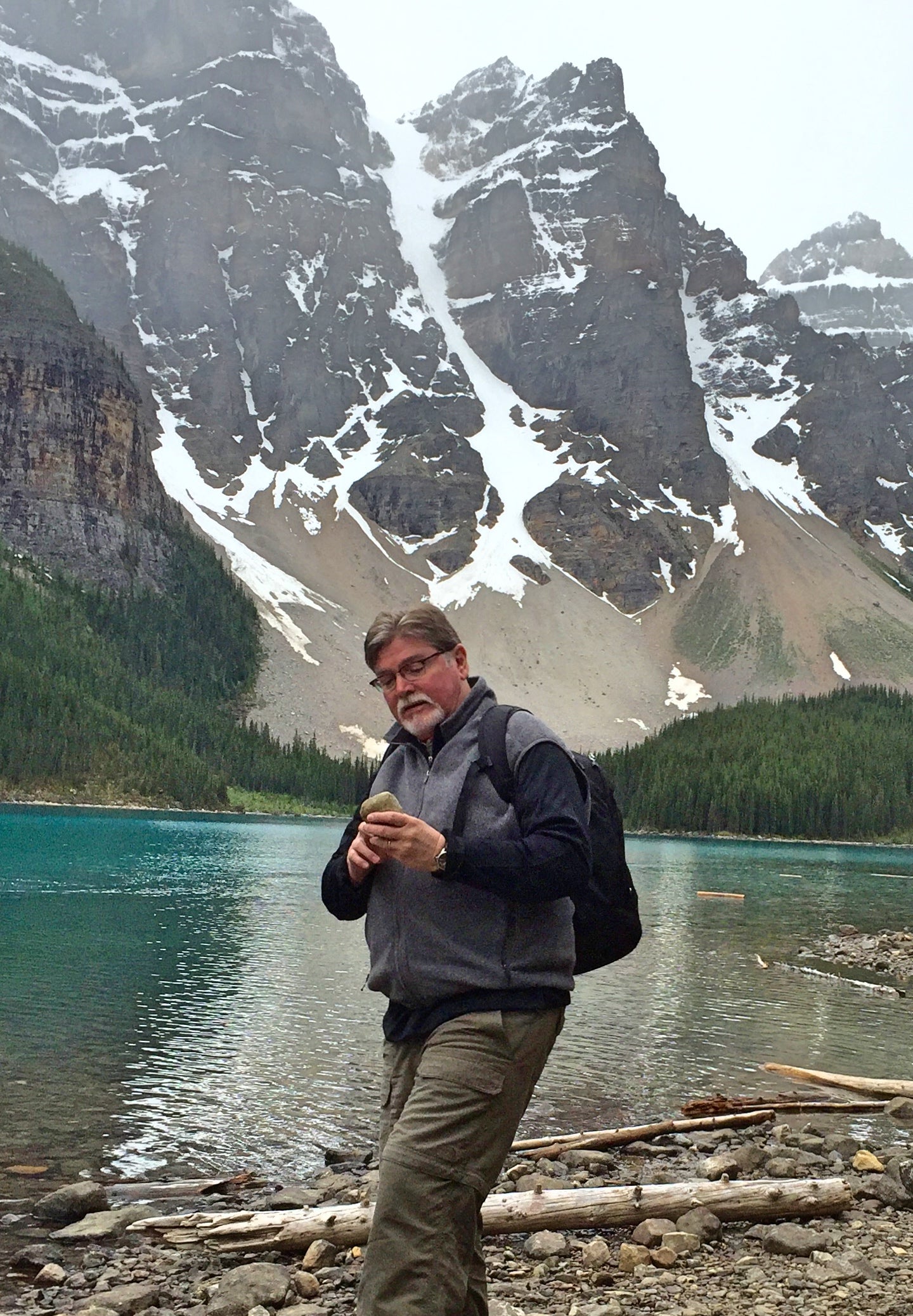Dr. Nick Tew at Moraine Lake