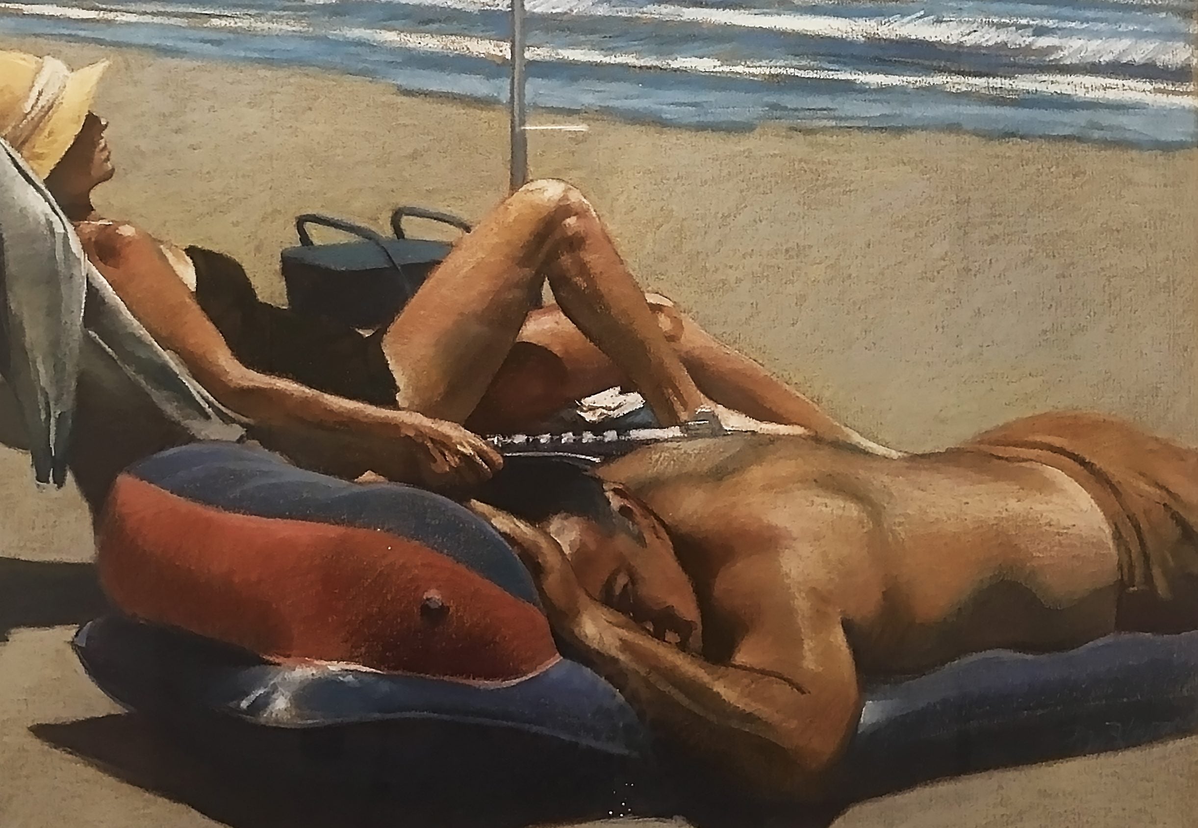 Pauline Howard, "Red Float." Pastel. 1984.